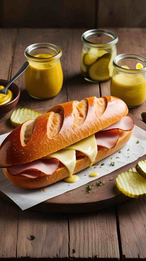 Ham & Swiss on Baguette
