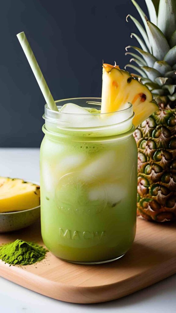 Iced Pineapple Matcha Drink